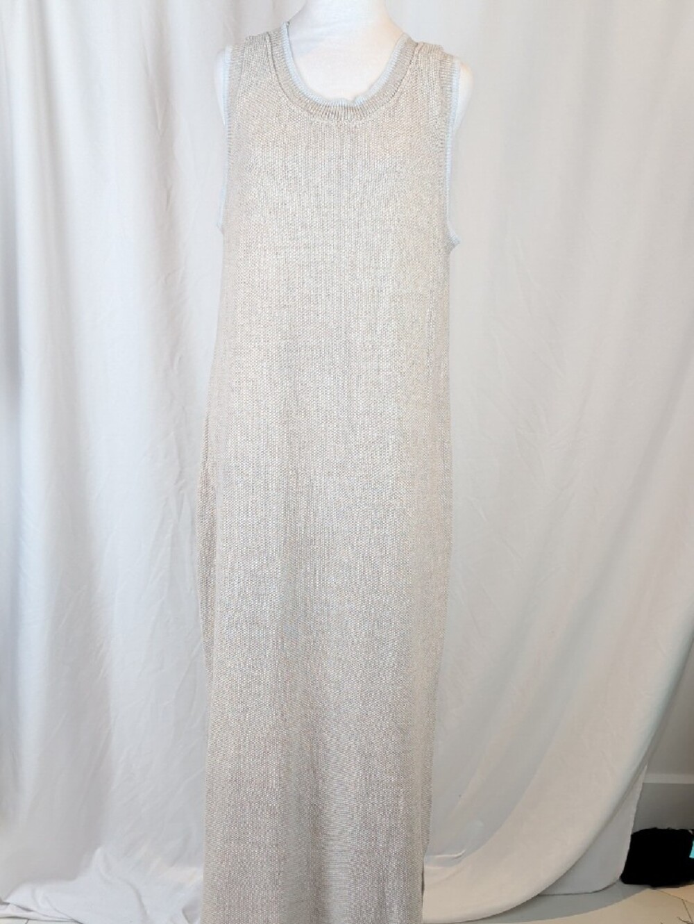 🇨🇦 Cotton Country by Parkhurst 100% Cotton Knit Maxi Dress Size Large EUC